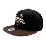 Salt Lake Bees Black New Era Wheat Alt Bee Snapback 950