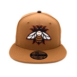 Salt Lake Bees Wheat New Era Brown Alt Bee Snapback 950