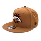 Salt Lake Bees Wheat New Era Brown Alt Bee Snapback 950