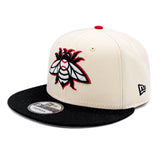 Salt Lake Bees Cream New Era Two Tone Red Outline Alt Bee Snapback 950