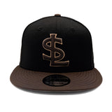 Salt Lake Bees Black New Era Wheat SL Snapback 950