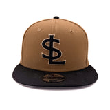 Salt Lake Bees Khaki New Era Black SL Snapback 950