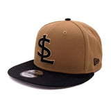 Salt Lake Bees Khaki New Era Black SL Snapback 950