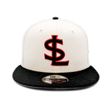 Salt Lake Bees Cream New Era Red Outline Black SL Snapback 950
