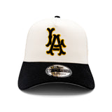 Los Angeles Angels Cream New Era 1960 Black LA Snapback 940 A Frame