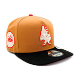 Salt Lake Bees Brown New Era Red Outline White Bee Snapback 950 A Frame