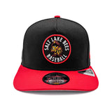 Salt Lake Bees Black New Era Red Primary Logo Snapback 950 A Frame