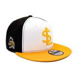 Salt Lake Bees White New Era Gold SL Tritone Snapback 950