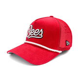 Salt Lake Bees Red New Era Corduroy White Script Trucker Snapback 940 A Frame