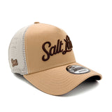 Salt Lake Bees Camel New Era Brown Script Trucker Snapback 940 A Frame
