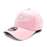 Salt Lake Bees Pink New Era White Script Snapback 940 A Frame