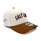Salt Lake Bees Cream New Era Brown Script Triple A Patch Snapback 940 A Frame