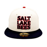 Salt Lake Bees Cream New Era Navy SLB Stack Fitted 5950