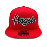 Los Angeles Angels Red New Era Navy Script Snapback 950