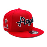 Los Angeles Angels Red New Era Navy Script Snapback 950