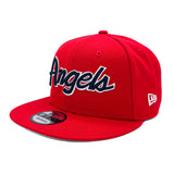 Los Angeles Angels Red New Era Navy Script Snapback 950