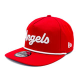 Los Angeles Angels Red New Era Script Snapback Golfer