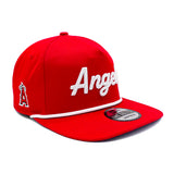 Los Angeles Angels Red New Era Script Snapback Golfer