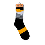 Salt Lake Bees Black Locale Grey Mountain Range Socks