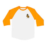Salt Lake Bees White Raglan Gold 3/4 Sleeve Tee