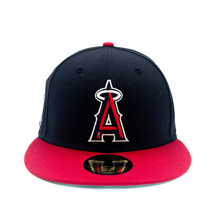 Los Angeles Angels Navy Blue New Era Fitted Scarlet 50th Patch 5950