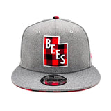Salt Lake Bees Grey New Era Red Flannel State Christmas Snapback 950