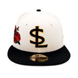 Salt Lake Bees Cream New Era Hearts N' Roses Fitted 5950