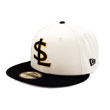 Salt Lake Bees Cream New Era Hearts N' Roses Fitted 5950