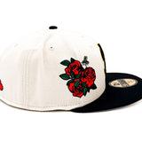 Salt Lake Bees Cream New Era Hearts N' Roses Fitted 5950