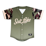 Salt Lake Bees Green OT Sports Armed Forces Day Official Jersey