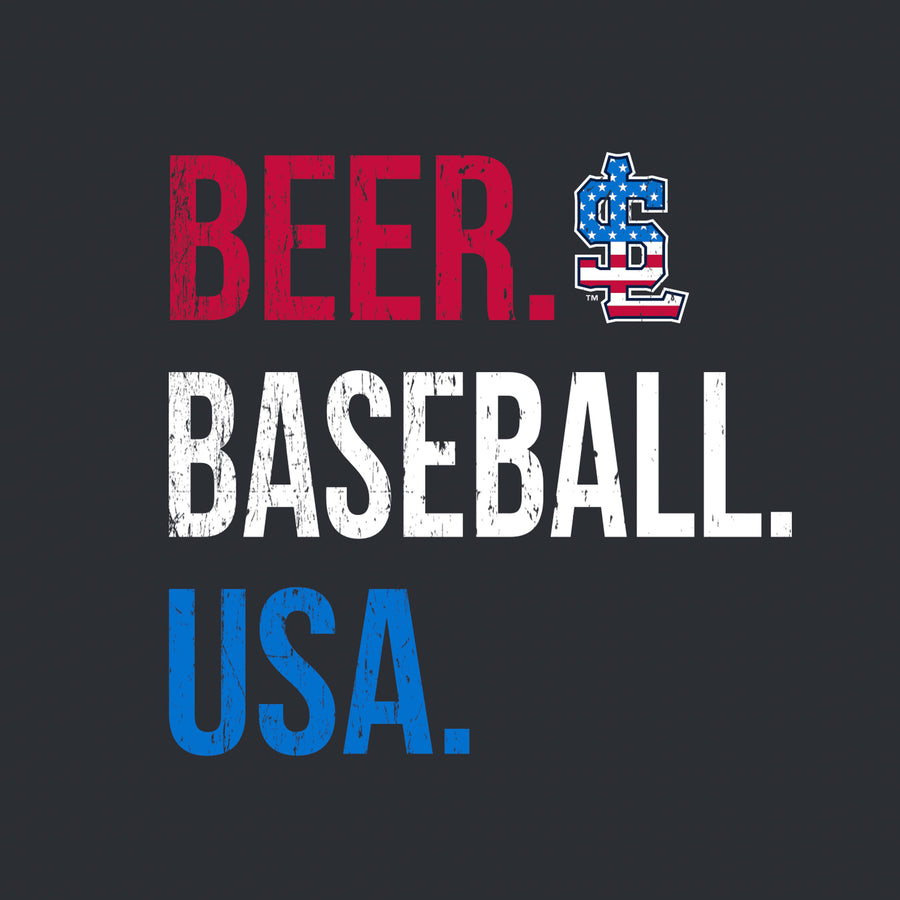 Salt Lake Bees Charcoal 108 Stitches Beer Baseball USA Tee