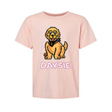 Salt Lake Bees Rose Pink Daysie the Goldendoodle Youth Short Sleeve Tee
