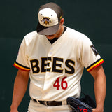 Bees OT Official 2025 Stitched Alt 2 Adult Jersey Cream