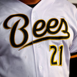 Bees OT Official 2025 Stitched Home Adult Jersey White