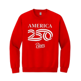 Salt Lake Bees Red America 250 Script Adult Crewneck