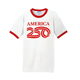 Salt Lake Bees White America 250 Adult Ringer Tee