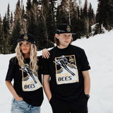 Salt Lake Bees Black New Era Skier Tee