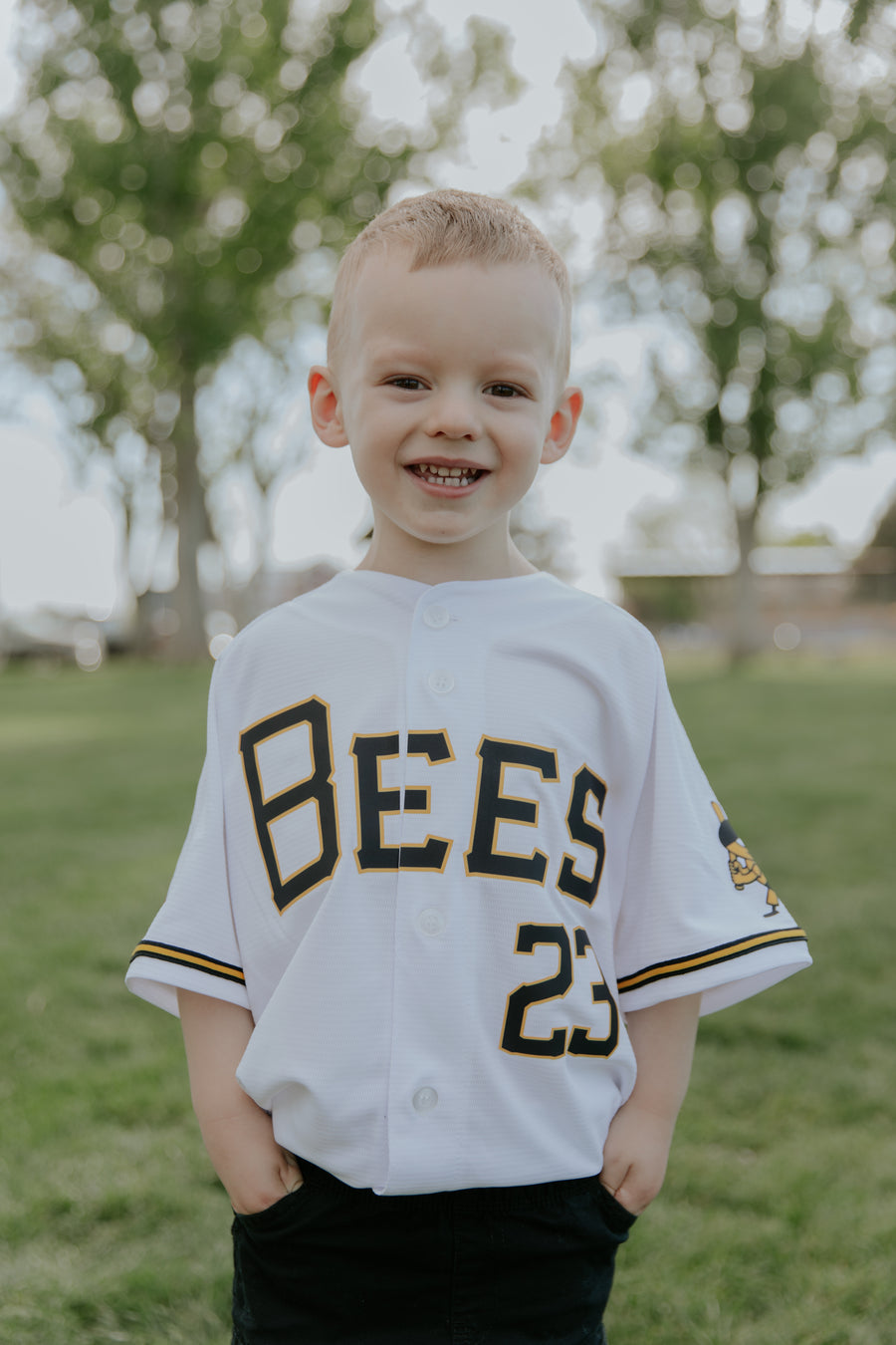 Salt Lake Bees Youth White Wilson Home Mike Trout Replica Jersey