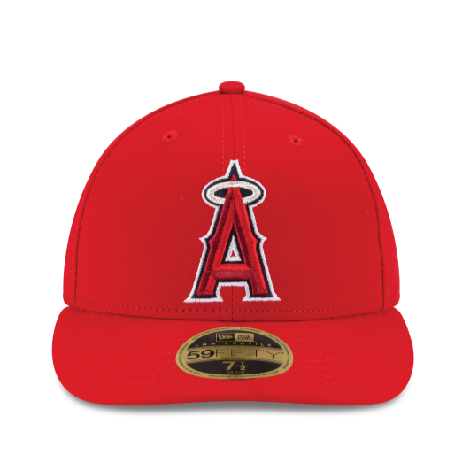 Los Angeles Angels Red New Era Low Crown Fitted On-Field Logo 5950